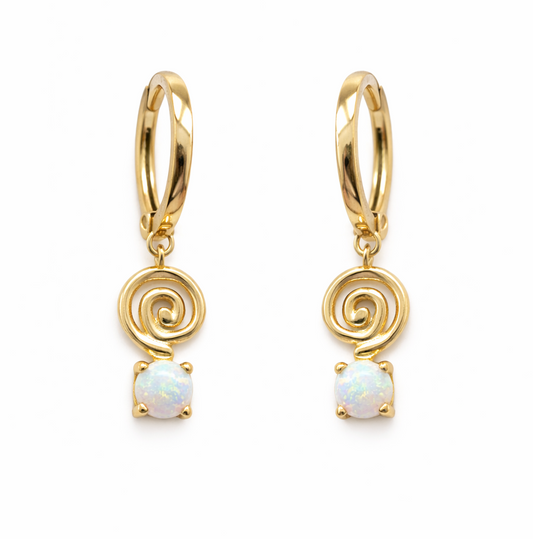 GOLDIE OPAL HOOPS
